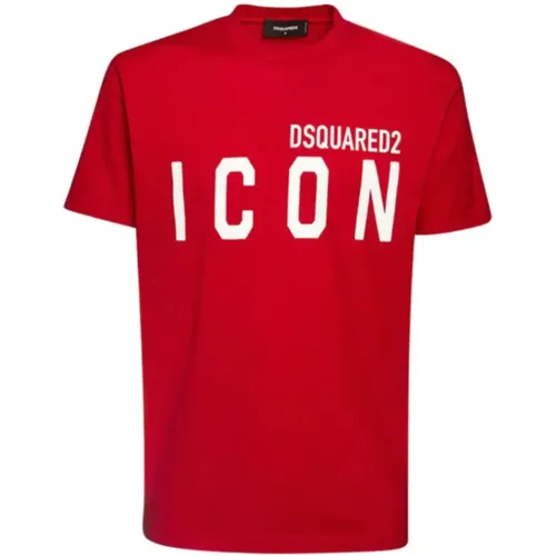 Icon Printed T-Shirt , male, Sizes: XL, S, L, M, 2XL - Dsquared2 - Modalova