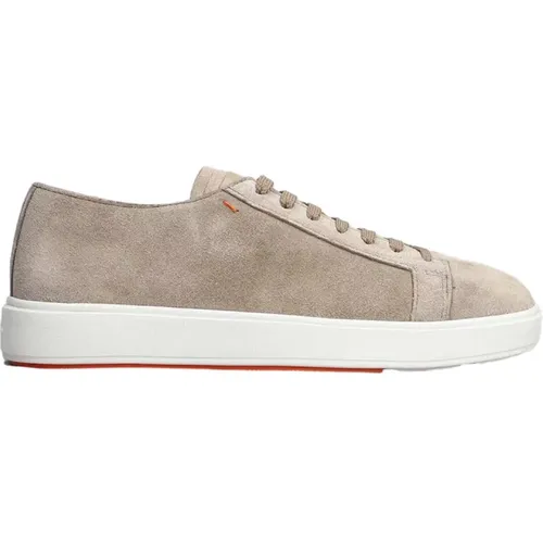 Suede Sneakers , male, Sizes: 11 UK, 9 1/2 UK, 8 UK, 12 UK, 7 1/2 UK, 10 1/2 UK, 10 UK, 8 1/2 UK - Santoni - Modalova