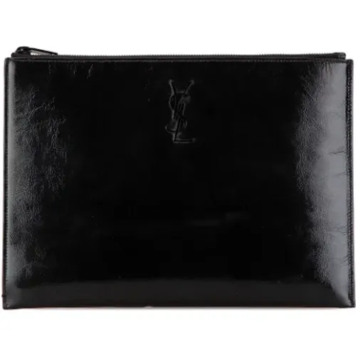 Pre-owned Leather clutches , female, Sizes: ONE SIZE - Yves Saint Laurent Vintage - Modalova