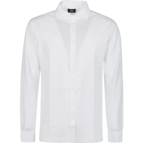 Bianco Long Sleeve Shirt , male, Sizes: M, L, 2XL, XL - Barba Napoli - Modalova