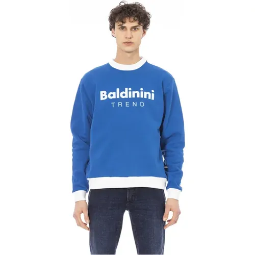 Langarm-Sweatshirt mit Frontlogo , Herren, Größe: 2XL - Baldinini - Modalova