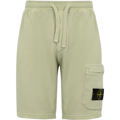 Cotton Bermuda Shorts with Elastic Waist , male, Sizes: 2XL, M, S, XL - Stone Island - Modalova
