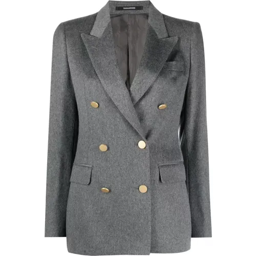 Jackets Grey , female, Sizes: M - Tagliatore - Modalova