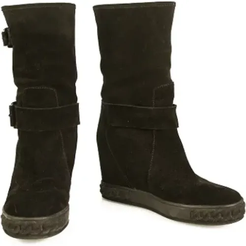 Pre-owned Suede boots , female, Sizes: 4 UK - Casadei Pre-owned - Modalova