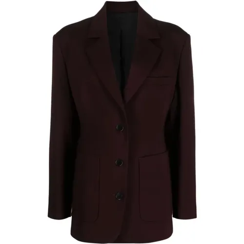 Waisted single breasted jacket , female, Sizes: S, L, M, XS - Lanvin - Modalova