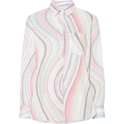 Multicolour Swirl Print Cotton Shirt , female, Sizes: M, XS, S - Paul Smith - Modalova