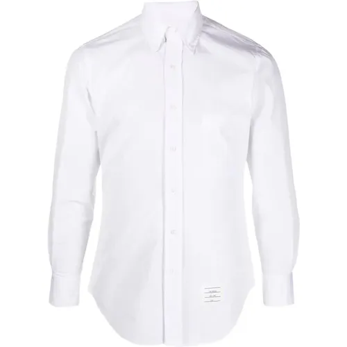 Button-down RWB detail shirt , male, Sizes: L, XL, 2XL - Thom Browne - Modalova