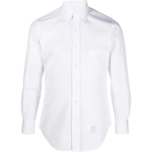 Button-down RWB detail shirt , male, Sizes: XL, 2XL - Thom Browne - Modalova