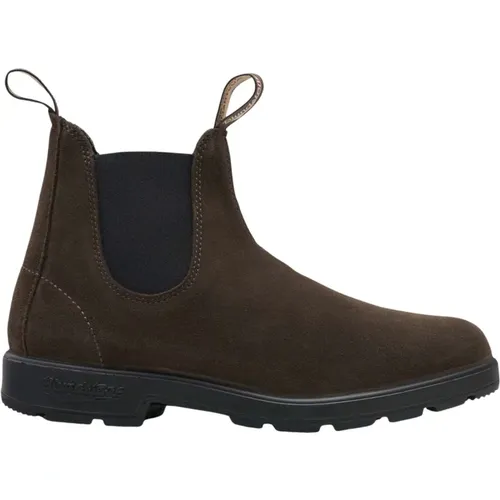 Braune Wildleder Stiefeletten , Herren, Größe: 41 1/2 EU - Blundstone - Modalova