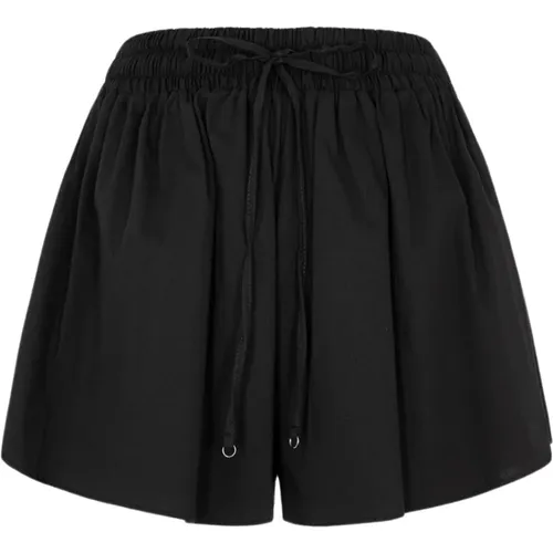 Schwarze Baumwoll-Shorts mit Kordelzug - Me-Fui - Modalova