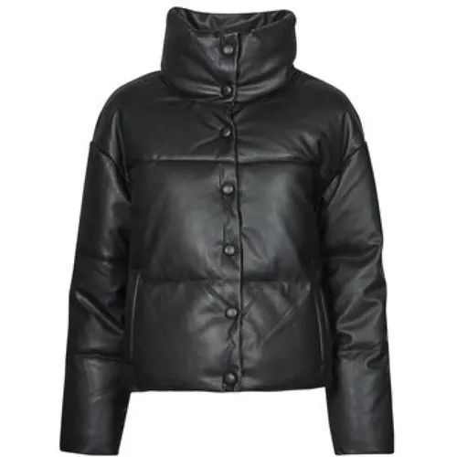 Schwarze Lederjacke Frauen Onllydia , Damen, Größe: XL - Only - Modalova