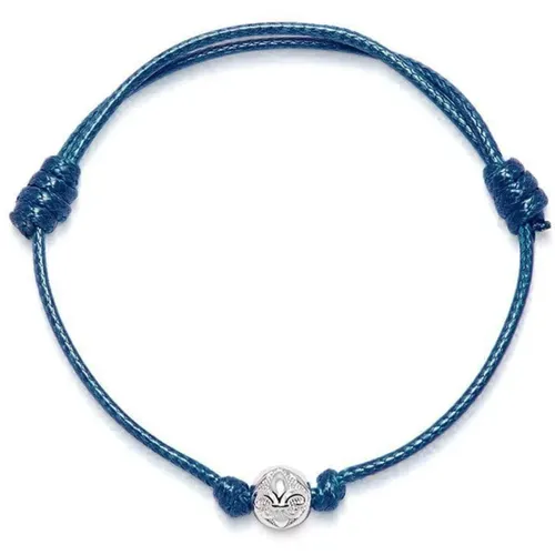 Navy String Bracelet with Silver - Nialaya - Modalova