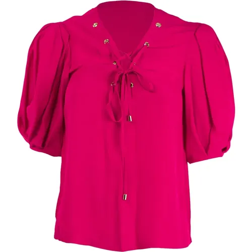 Elegante Lila Bluse Outlet Preis , Damen, Größe: 3XS - pinko - Modalova