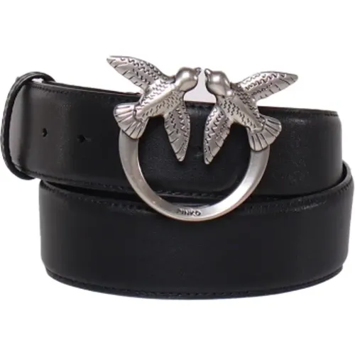 Love Birds Leather Belt , female, Sizes: XS, L, M, S - pinko - Modalova