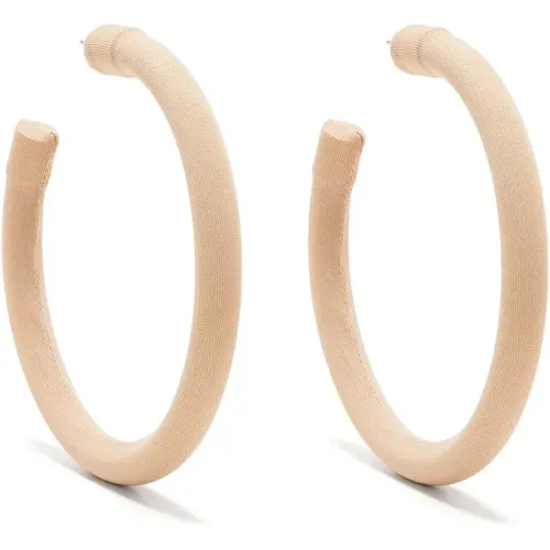 Large Open Hoop Earrings Metal , female, Sizes: ONE SIZE - Maison Margiela - Modalova