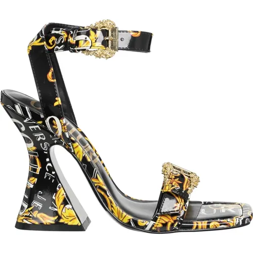 Kirsten Watercolour Couture Heeled sandals , female, Sizes: 5 UK - Versace Jeans Couture - Modalova