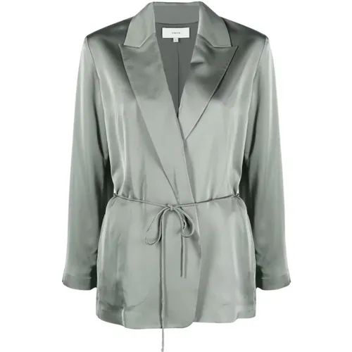 Soft Grey Elegant Blazer , female, Sizes: 3 UK - Vince - Modalova