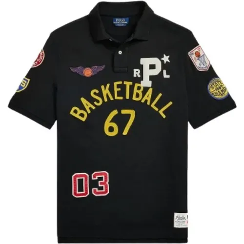 Ikonic Patched Basketball Style Shirt , Herren, Größe: 2XL - Polo Ralph Lauren - Modalova