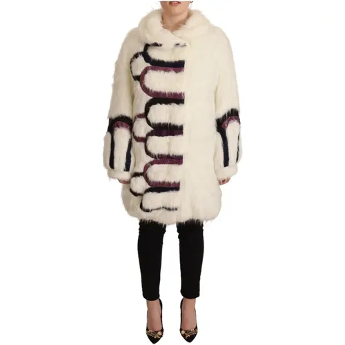 Fur Long Sleeves Trench Coat Jacket , female, Sizes: S - Custo Barcelona - Modalova