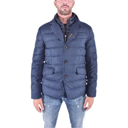 Wool and Feather Padded Jacket Nomos , male, Sizes: 4XL - Moorer - Modalova