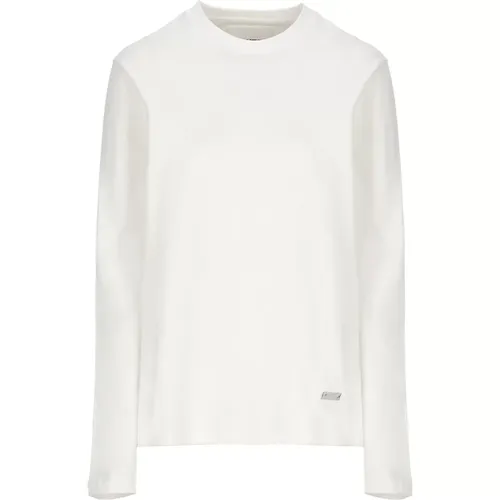 Cotton T-shirt with Long Sleeves , female, Sizes: XS - Jil Sander - Modalova