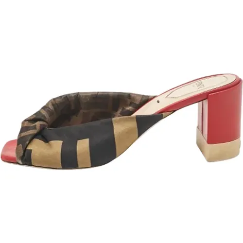 Pre-owned Satin sandals , female, Sizes: 4 1/2 UK - Fendi Vintage - Modalova