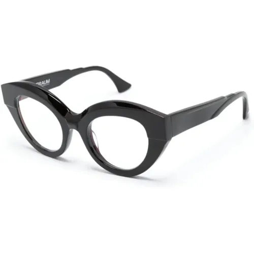Schwarze Optische Brille für den täglichen Gebrauch , Damen, Größe: 50 MM - Kuboraum - Modalova