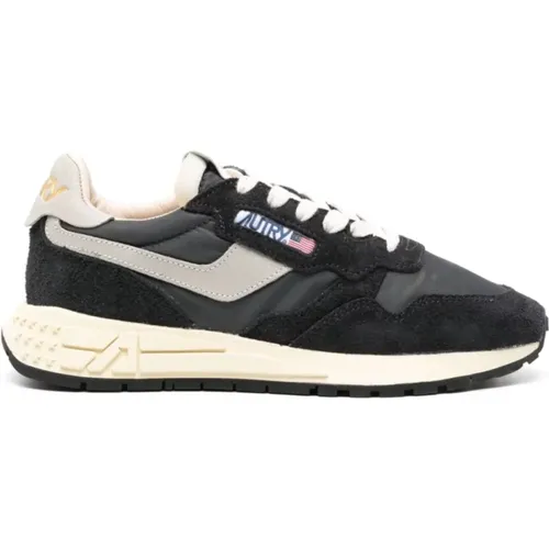 Black Reelwind Sneakers Gray White , female, Sizes: 5 UK, 6 UK, 4 UK, 7 UK, 3 UK - Autry - Modalova