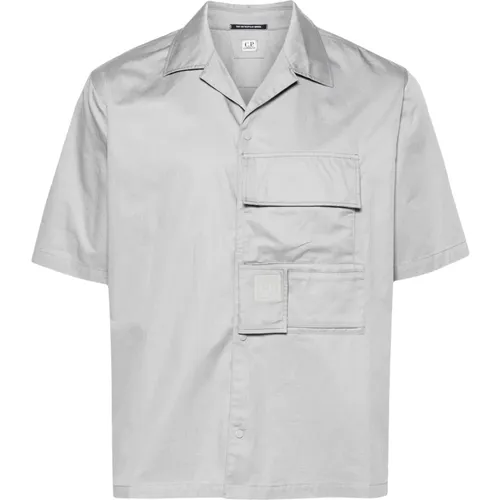 Tasche Kurzarmhemd , Herren, Größe: L - C.P. Company - Modalova