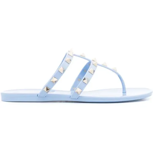 Clear Rockstud Rubber Sandals , female, Sizes: 4 UK, 5 UK, 6 UK, 7 UK, 3 UK - Valentino Garavani - Modalova