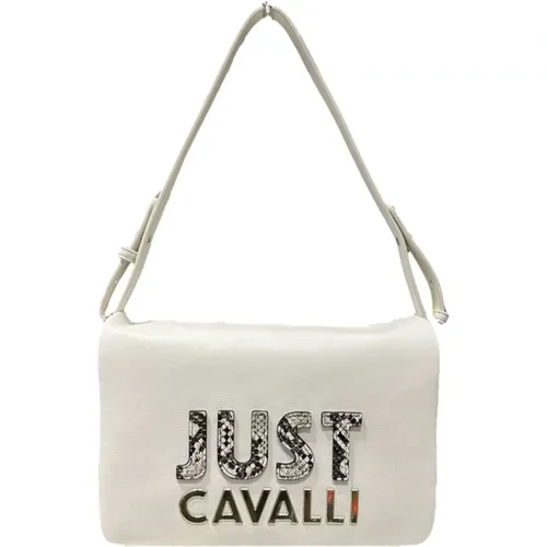 Shoulder Bag with Detachable Strap and Logo Lettering , female, Sizes: ONE SIZE - Just Cavalli - Modalova