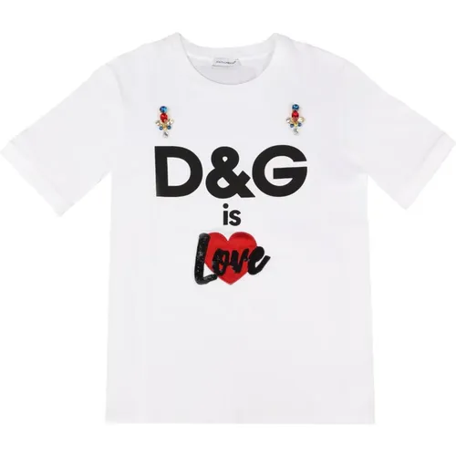 Kinder Logo T-Shirt Dolce & Gabbana - Dolce & Gabbana - Modalova