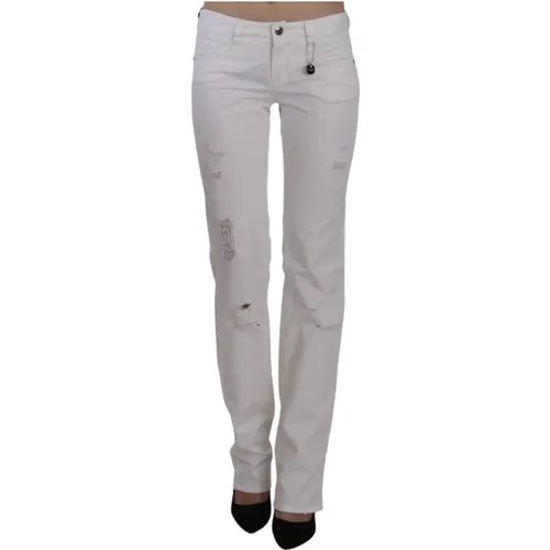 Weiße Slim Fit Jeans Hose , Damen, Größe: W25 - Costume National - Modalova