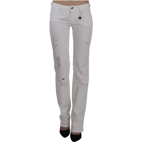 Weiße Slim Fit Jeans Hose , Damen, Größe: W30 - Costume National - Modalova
