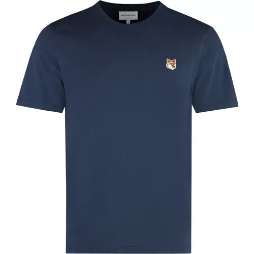 T-Shirts,Fox Head Patch T-Shirt,Fox Head Patch Logo T-shirt - Maison Kitsuné - Modalova