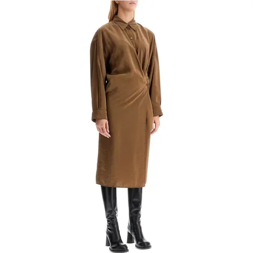 Midi Kleid mit Verdrehtem Verschluss - Lemaire - Modalova