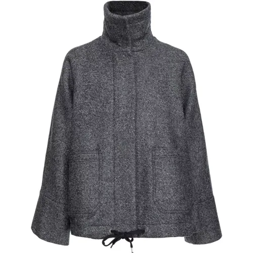 Elegant Grey Coats , female, Sizes: S - pinko - Modalova