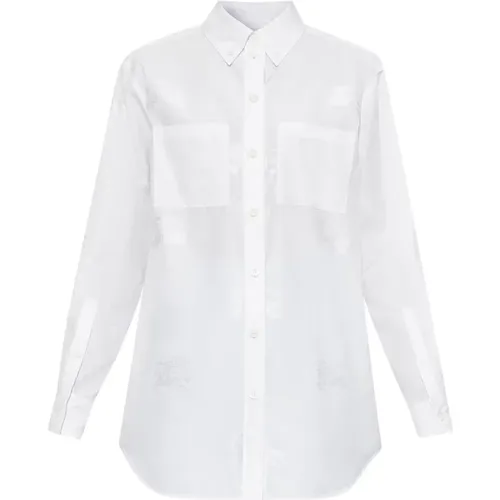 Shirt with logo , female, Sizes: XS, S - Burberry - Modalova