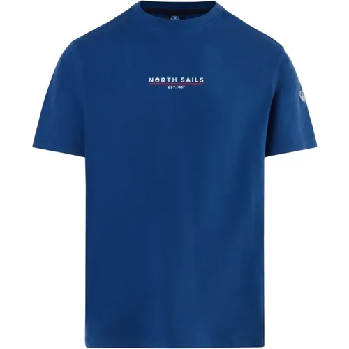 Kurzarm T-Shirt , Herren, Größe: S - North Sails - Modalova