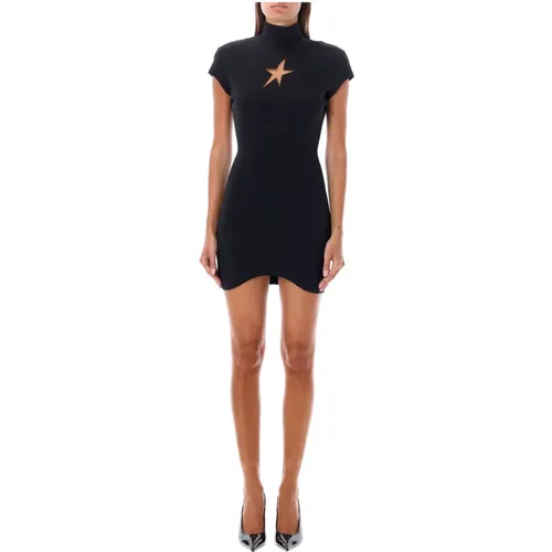 Star Mini Dress Aw24 , female, Sizes: XS, M - Mugler - Modalova