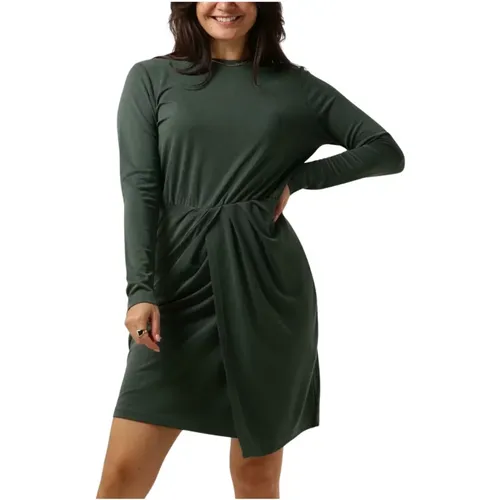 Grünes Modal Midi Kleid , Damen, Größe: L - Minus - Modalova