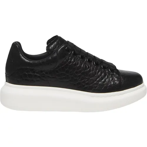 Leather Sneakers Round Tip , female, Sizes: 4 1/2 UK, 6 1/2 UK, 2 UK, 5 1/2 UK, 8 UK, 7 UK, 5 UK, 3 UK, 4 UK - alexander mcqueen - Modalova