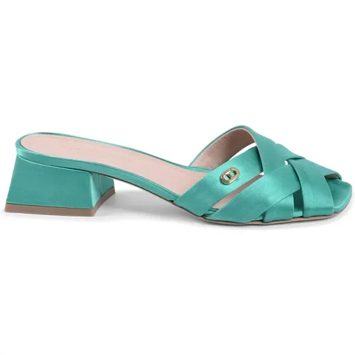 Elegante Satin Cross Strap Sandalen , Damen, Größe: 37 EU - Dee Ocleppo - Modalova