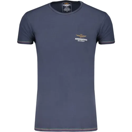 Blaue Baumwollunterwäsche mit Druck , Herren, Größe: M - aeronautica militare - Modalova