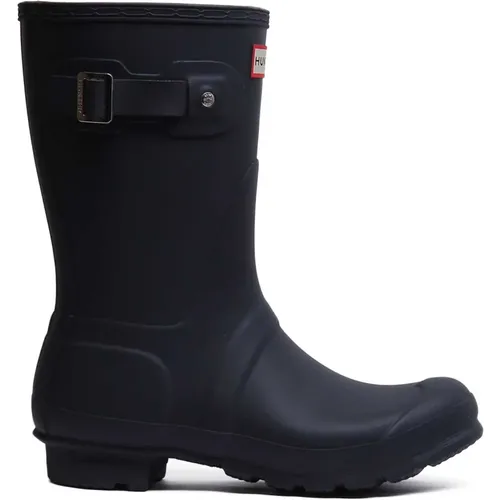 Short Rain Boot in Navy , female, Sizes: 6 UK, 5 UK, 9 UK, 4 UK, 7 UK - Hunter - Modalova