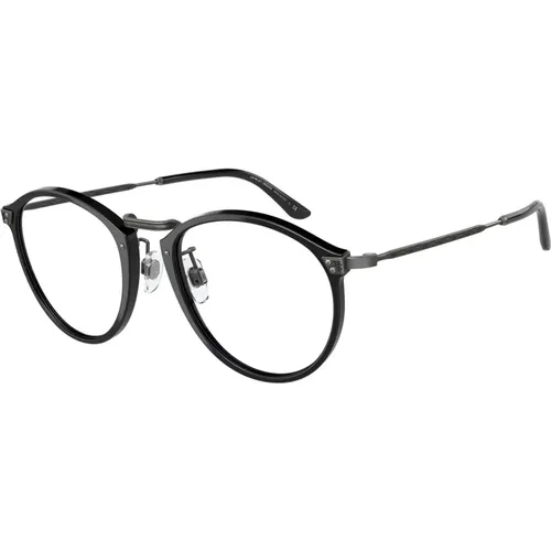 Gebürstetes Schwarz Brillengestell AR 318M,Dark Havana Eyewear Frames AR 318M - Giorgio Armani - Modalova