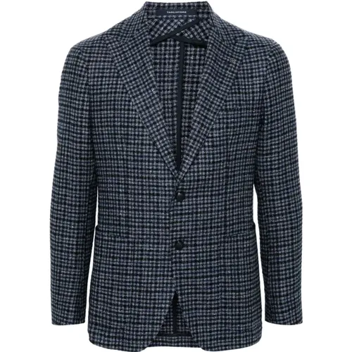 Check Pattern Blazer with Brooch Detail , male, Sizes: L, M, 2XL, XL - Tagliatore - Modalova