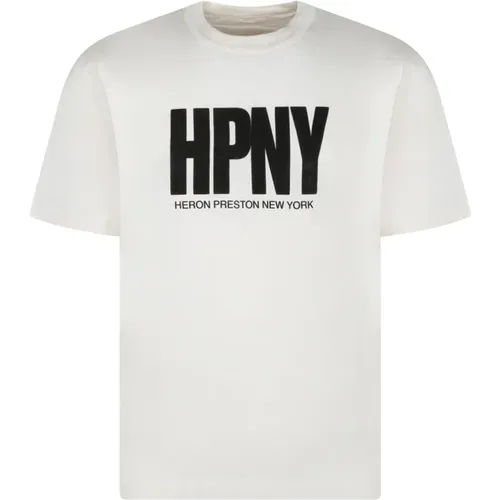 Weißes Logo Print T-Shirt , Herren, Größe: M - Heron Preston - Modalova