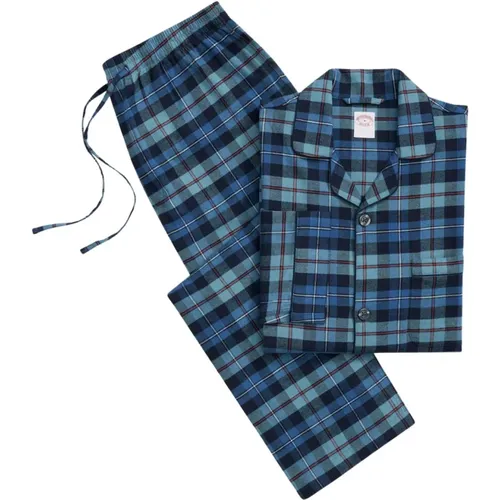 Blaue Baumwollflanell-Tartan-Pyjamas,Rote Baumwollflanell-Karopijama,Grüne Baumwollflanell-Tartan-Pyjamas - Brooks Brothers - Modalova