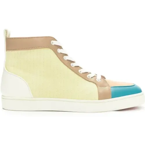 Pre-owned Suede sneakers , female, Sizes: 9 1/2 UK - Christian Louboutin Pre-owned - Modalova